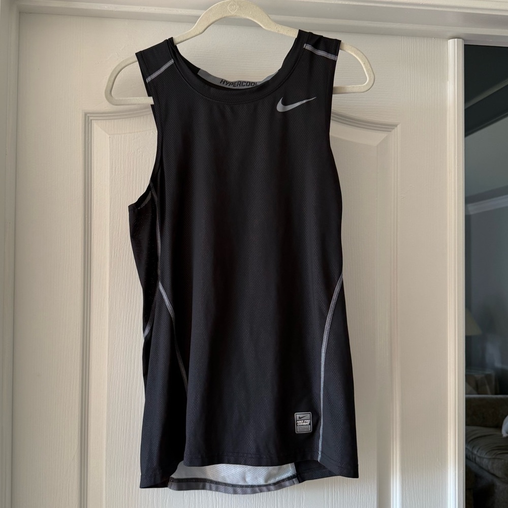 Nike Pro Combat dri-fit men’s black and grey tank top